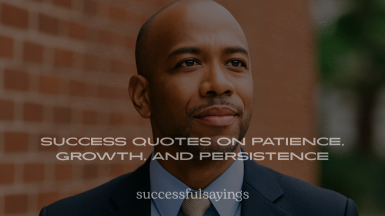 Success Quotes on Patience, Growth, and Persistence