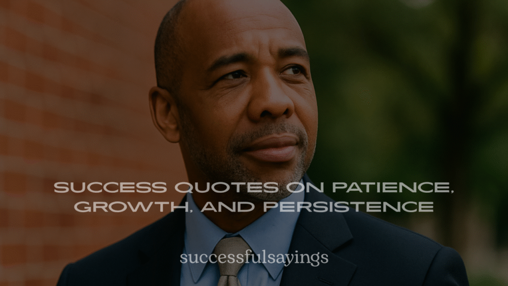 Success Quotes on Patience, Growth, and Persistence